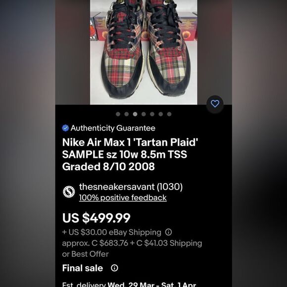 Nike Air Max 1 – Tartan – Plaid - Picture 16 of 16